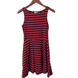 Red and blue striped Sun dress